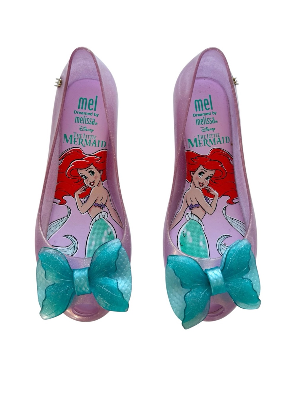 Mini Melissa The Little Mermaid Ariel Bow Flats Size 1